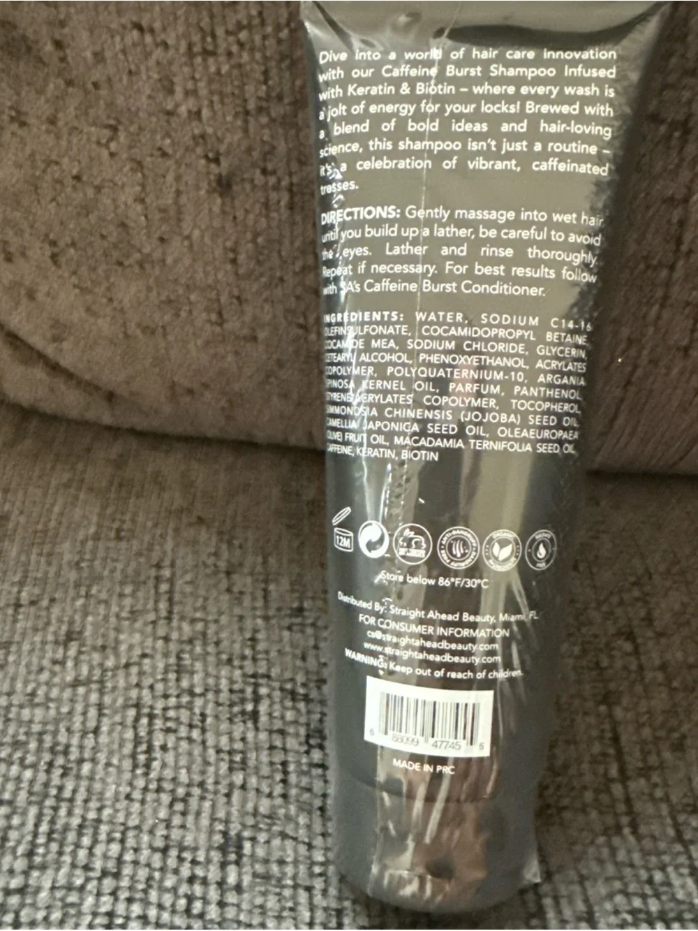 Caffeine Burst Thickening Shampoo & Conditioner - Black